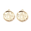 Brass Micro Pave Clear Cubic Zirconia Pendants LS-KK-G412-02LG-1