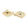 Rack Plating Brass Cubic Zirconia Pendants KK-D073-25G-03-2