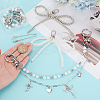 Aluminium Chain & CCB Plastic & Imitated Pearl Acrylic Bead Boot Strap Chains HJEW-OC0001-48-3