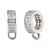 Brass Micro Pave Cubic Zirconia Tube Bails ZIRC-K070-44P-4