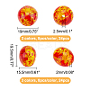 CHGCRAFT 48Pcs 6 Styles Resin Imitation Amber Beads RESI-CA0001-36-2