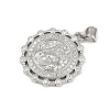 Brass Micro Pave Cubic Zirconia Pendants KK-P323-11H-P02-2