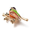Bird Zinc Alloy Rhinstone Brooches JEWB-V001-04A-2
