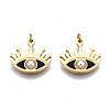 316 Surgical Stainless Steel Enamel Charms STAS-S116-382A-G-1