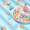 30Pcs 6 Styles Ocean Theme Opaque Resin Sea Animal Cabochons RESI-CJ0003-55-5