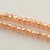 Electroplate Faceted Rondelle Glass Bead Strands EGLA-S096-6mm-M-3