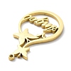 304 Stainless Steel Pendants LS-STAS-D036-15G-2