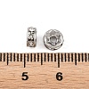 304 Stainless Steel Rhinestone Spacer Beads STAS-N133-02A-01P-3