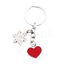 Zinc Alloy Enamel Pendants Keychain HEAR-PW0001-151B-1