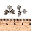 304 Stainless Steel Bowknot Stud Earring Findings STAS-Z159-01P-2