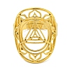 Ring with Lotus 304 Stainless Steel Adjustable Rings LS-RJEW-G306-04G-2