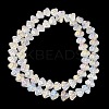 Transparent Electroplate Glass Beads Strands EGLA-F158-AB02-A-3