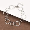 304 Stainless Steel Link Chain Bracelets for Women BJEW-P373-03B-P-3