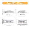 20Pcs 4 Styles Eco-Friendly Brass Watch Band Clasps KK-FH0007-26-2