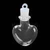 Clear Glass Wishing Bottle Pendants GLAA-A010-01A-1