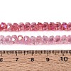 Anti-Tarnish Electroplate Glass Imitation Jade Beads Strands EGLA-T029-6mm-13F-4