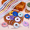 10 Pairs 10 Colors Three-color Mosaic Macaron Color Polyester Shoelaces FIND-FH0011-99-4