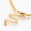 Brass Ball Chain Necklaces X-KK-F763-06G-3