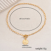 Elegant Brass Star Moon Pendant Paperclip Chain Mecklaces for women TP5799-5