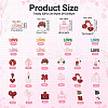 52Pcs 26 Styles Valentine's Day Theme Alloy Enamel Pendants ENAM-TA0002-83-4