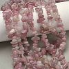 Chip Natural Madagascar Rose Quartz Bead Strands X-G-M344-50A-1