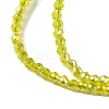 Transparent Electroplate Glass Beads Strands EGLA-H107-01A-AB11-3