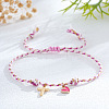 Brass Charm Bracelets LU5248-4-1
