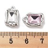 Rack Plating Alloy Rhinestone Charms PALLOY-F311-18P-3
