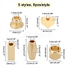 40Pcs 5 Style Brass Bead Caps & Beads KK-CA0001-61G-2