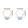 24Pcs 2 Colors Brass Linking Rings KK-TA0003-08-3