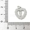 Brass Pave Natural White Shell Religion Pendants KK-S522-23P-B-3