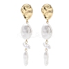 Zinc Alloy Dangle Stud Earrings EJEW-L314-01B-4