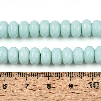 Opaque Solid Color Glass Beads Strands GLAA-ZX008-8mm-18A-1