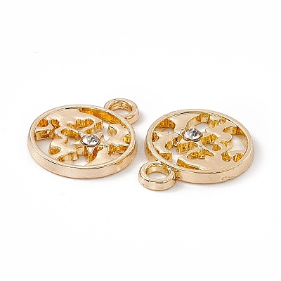 Alloy Crystal Rhinestone Pendants ALRI-K049-07G-1