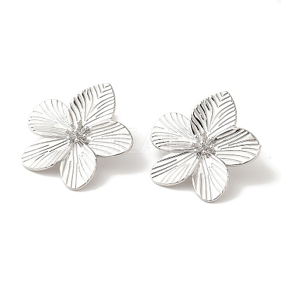 Rack Plating Brass Stud Earrings EJEW-B062-18P-1