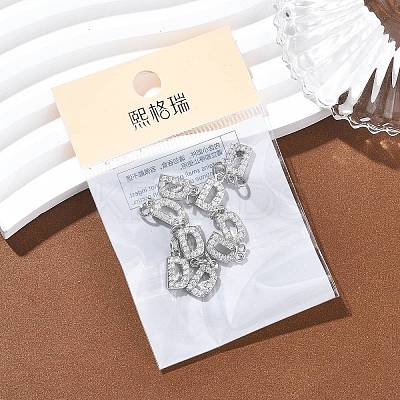 SHEGRACE Brass Micro Pave Clear Cubic Zirconia Pendants XGRQ29012-394P-D-1
