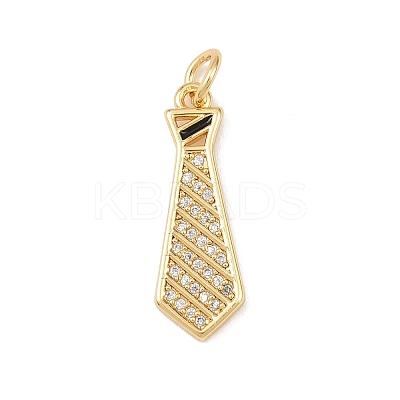 Brass Micro Pave Clear Cubic Zirconia Pendants KK-P339-21G-02-1