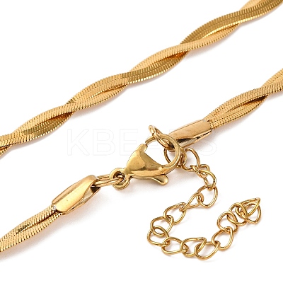 Ion Plating(IP) 304 Stainless Steel Snake Chains Necklaces NJEW-M075-02A-G-1