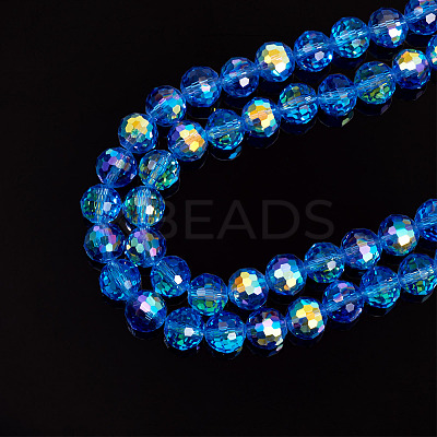 2 Strands Transparent Electroplate Glass Beads Strands EGLA-TA0001-74-1