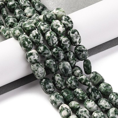 Natural Green Spot Jasper Beads Strands LS-G-G146-A26-01-1
