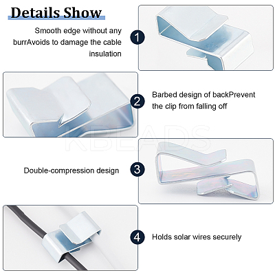 Spring Steels Cable Management Clips AJEW-WH0248-175-1