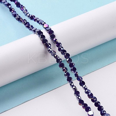 Electroplate Glass Beads Strands GLAA-E036-04A-1