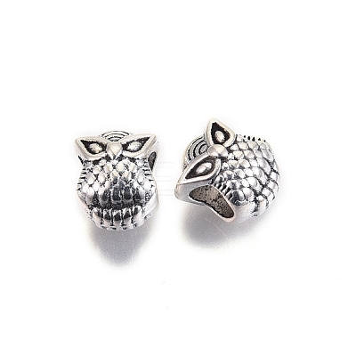 Tibetan Style Alloy European Beads TIBE-S314-84AS-RS-1