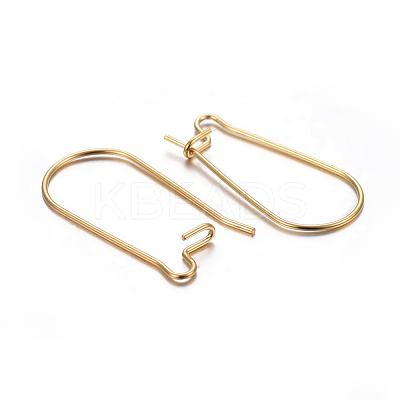 304 Stainless Steel Hoop Earring Findings STAS-P223-01G-05-1