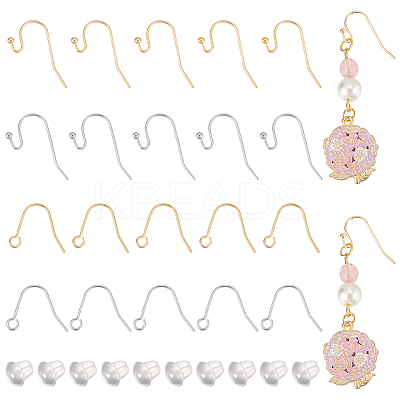 Wholesale Brass Earring Hooks and Plastic Ear Nuts 