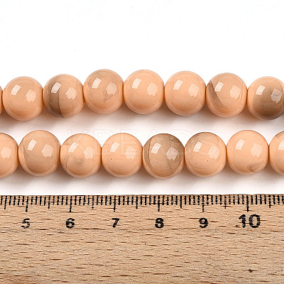 Baking Paint Glass Beads X1-DGLA-N013-10mm-07-1