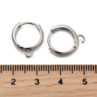 Brass Hoop Earring Findings KK-C134-24P-1