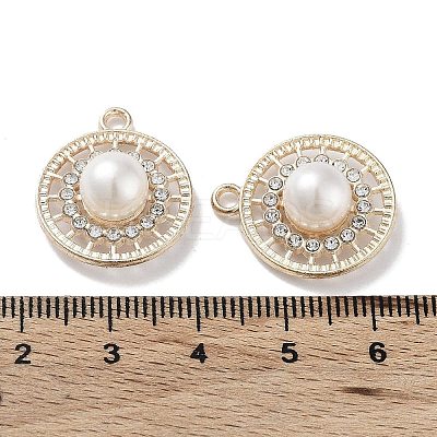 ABS Imitation Pearl Bead Pendants FIND-C042-01G-1