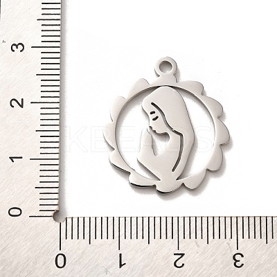 Non-Tarnish 304 Stainless Steel Pendants STAS-B054-08P-1