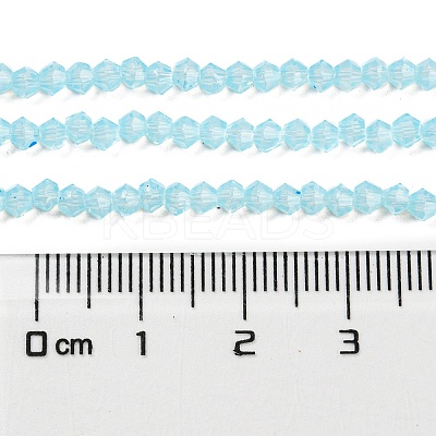 Baking Paint Transparent Glass Beads Strands DGLA-F029-J2mm-10-1